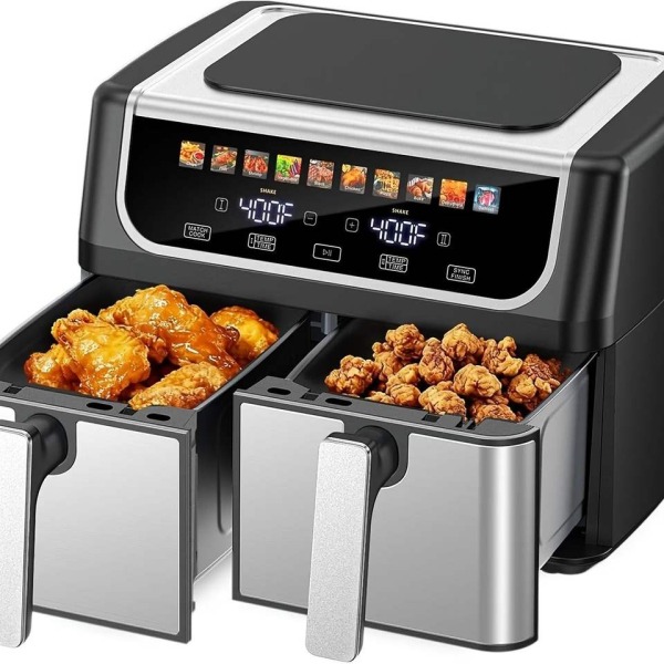 9.5-Quart Dual Basket Air Fryer with Independent Zone & Sync Cook